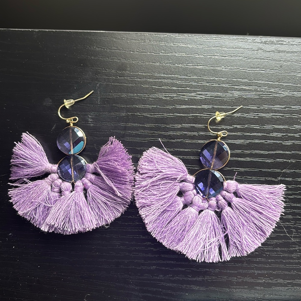 Purple earrings